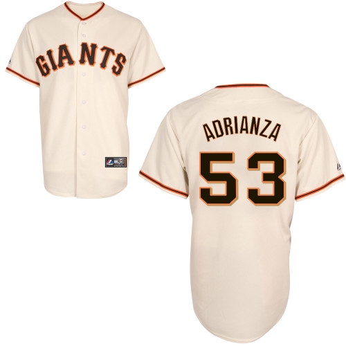 Ehire Adrianza #53 Youth Baseball Jersey-San Francisco Giants Authentic Home White Cool Base MLB Jersey